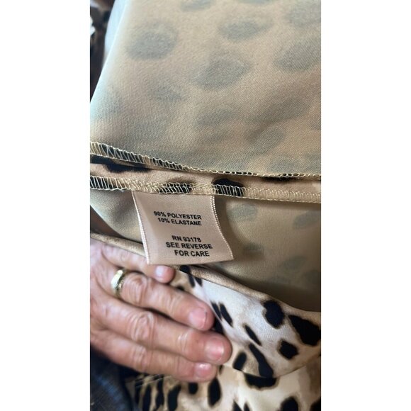 Philosophy animal print skirt sz10 no flaws or defects gold back zipper professi - Picture 5 of 9